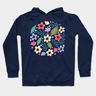 Summer bloom - dark blue Hoodie